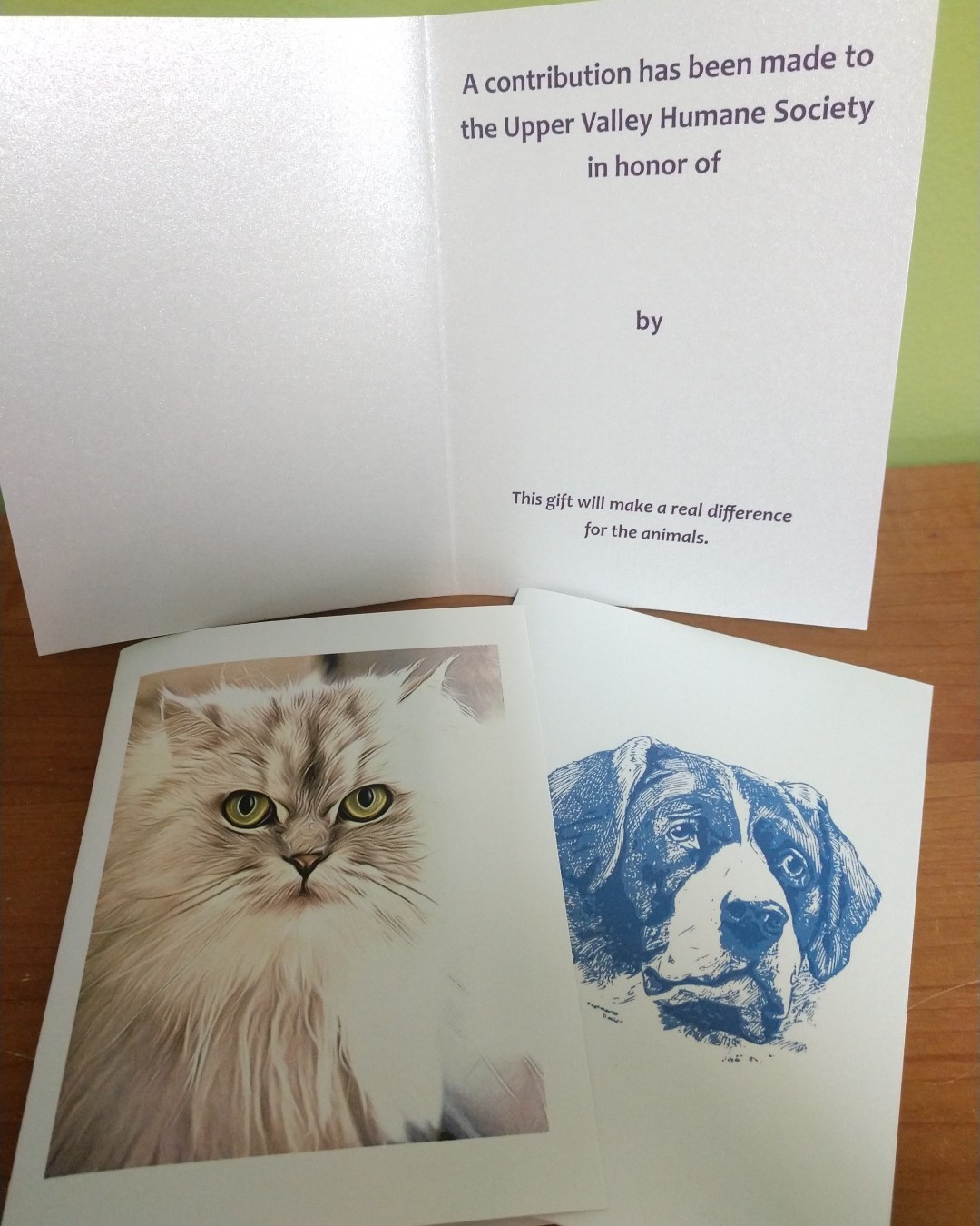 Making a Donation to the Upper Valley Humane Society