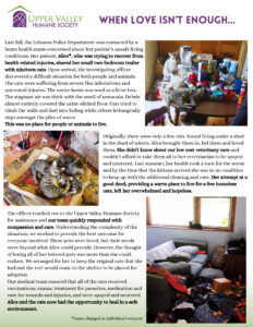 Winter 2026 Upper Valley Humane Society newsletter - page 3